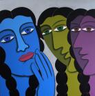 DVS Krishna-Gossip Girls -Monart Gallerie Indian Art Gallery